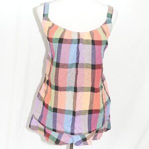 Multicolor Plaid Tank top Adjustable Sleeves NWT Lane Bryant Womens Size 20